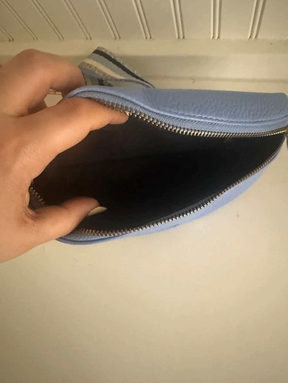 Oliver Bonas Becca Denim Blue Belt Bag - Picture 5 of 8